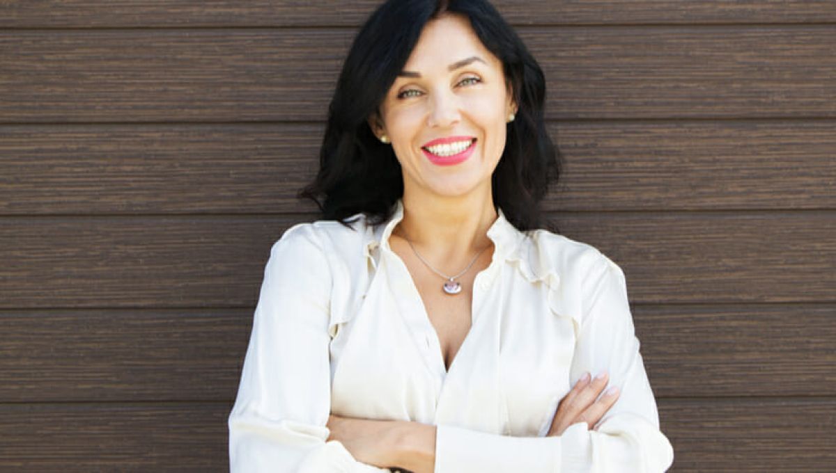 Woman with laser hair removal treatment.