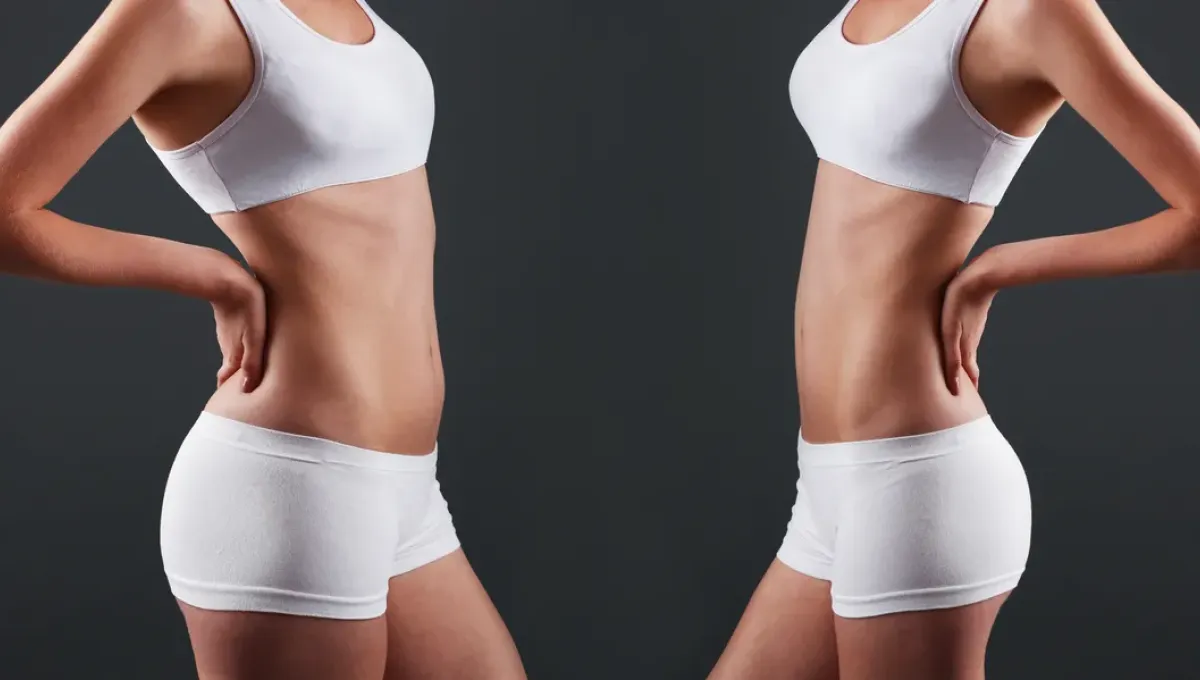 Before and after fat removal.