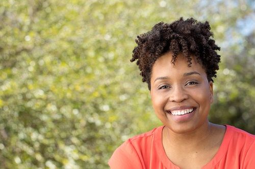 beautiful woman smiling