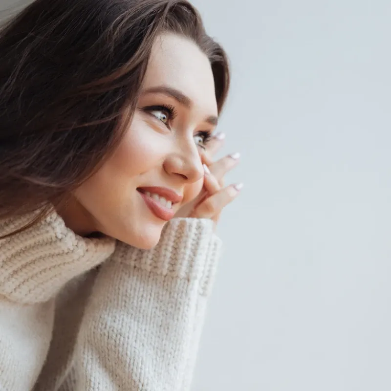 Woman with beautiful skin.